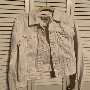 All saints white denim jacket